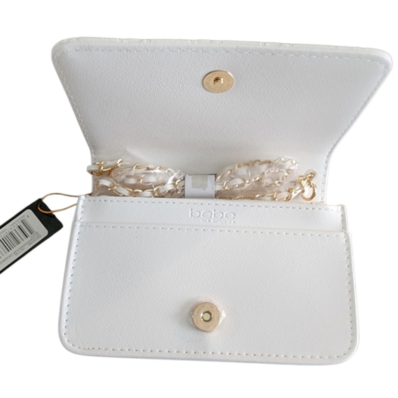Bebe White Crossbody Bag NWT - Picture 3 of 12